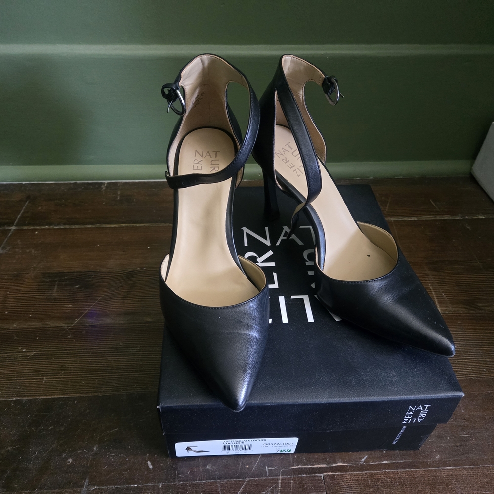 Naturalizer Black Ankle Strap Heels